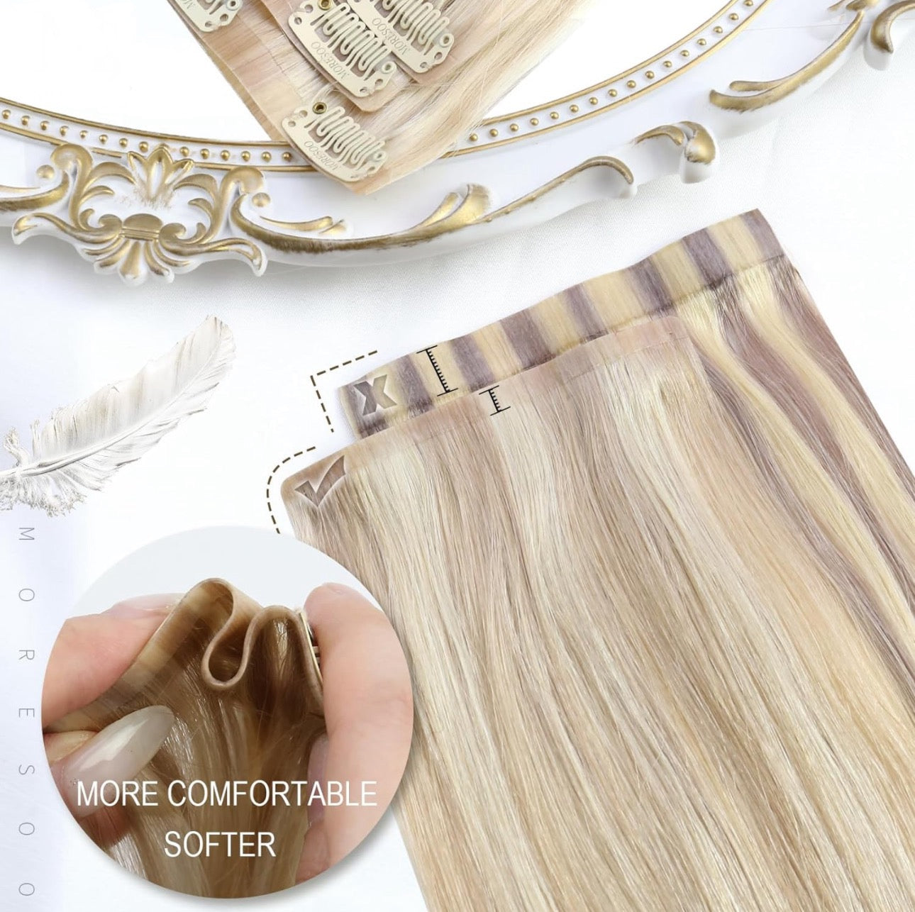 Clip-In sans couture blonde