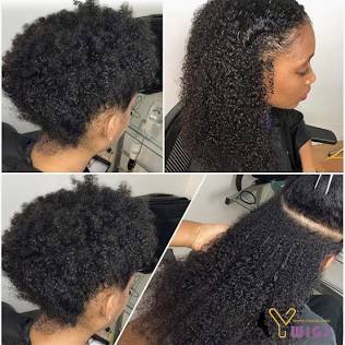 Extensiones adhesivas rizadas y rizadas