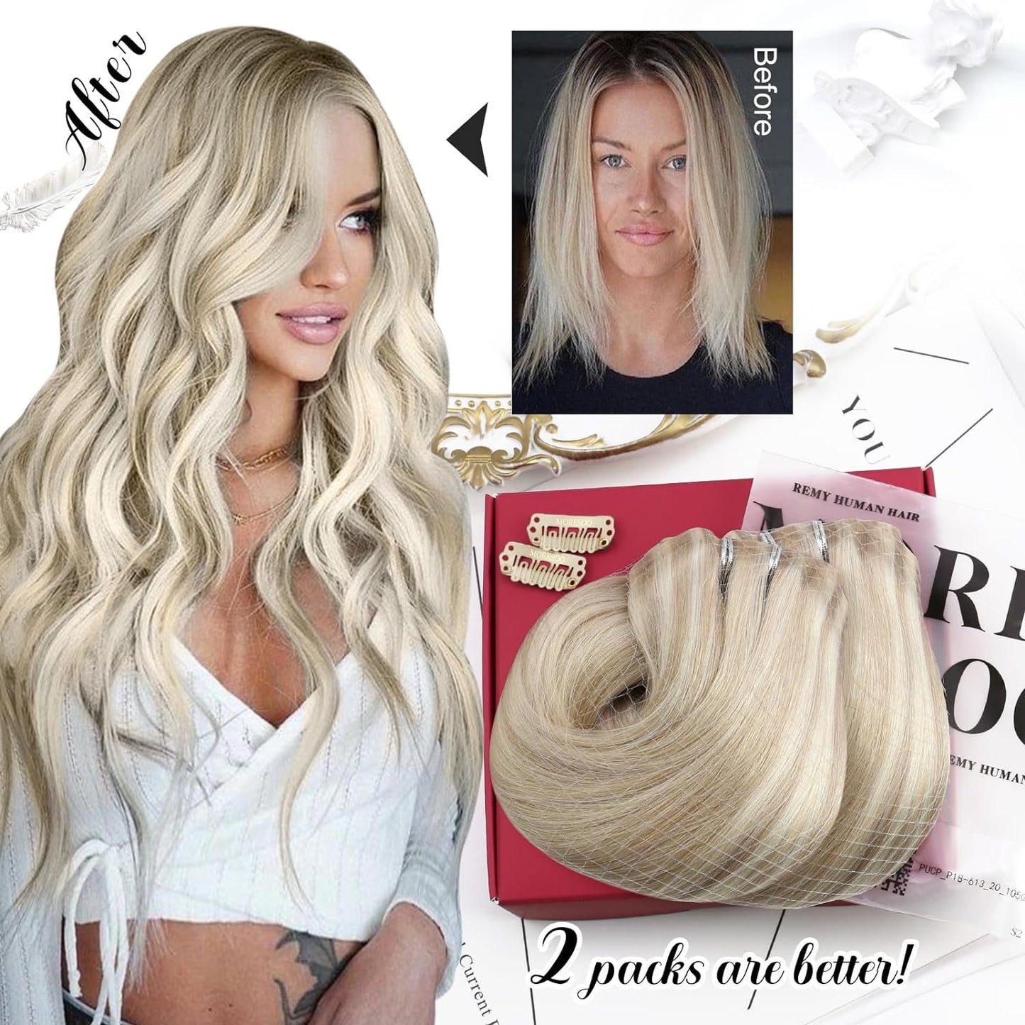 Clip-In sans couture blonde