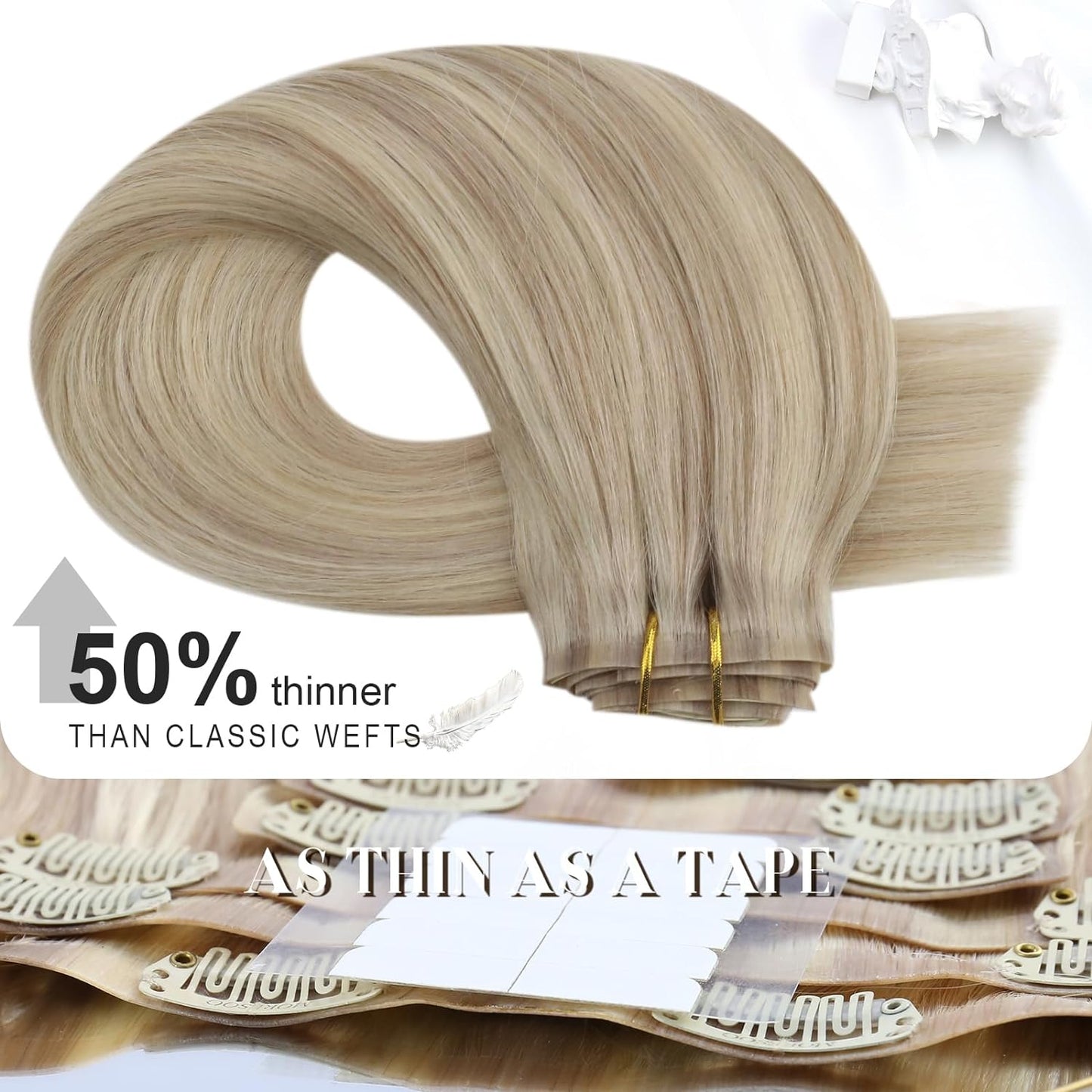 Clip-In sans couture blonde