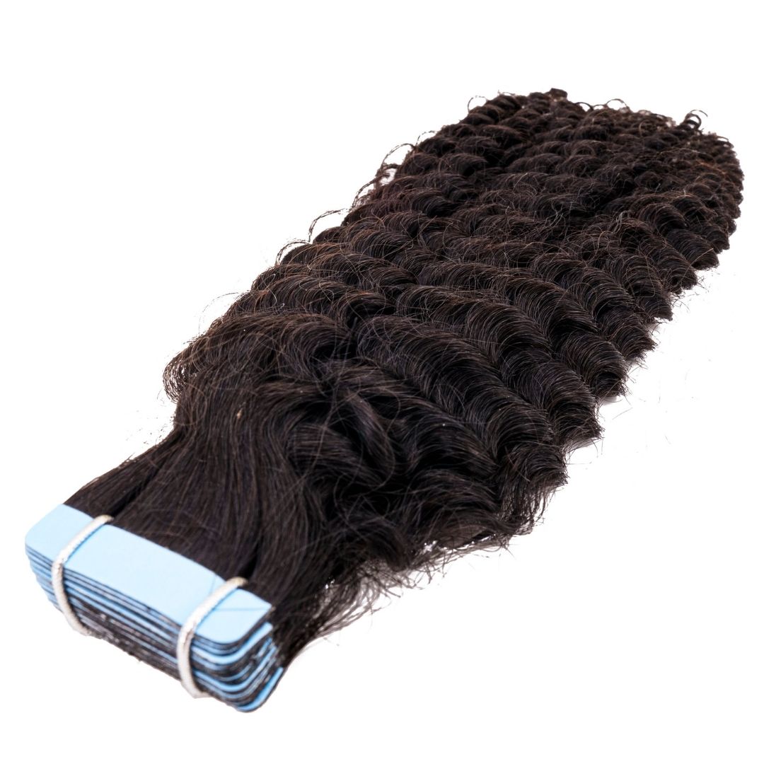 Extensions Afro Kinky Bouclées à Bande Adhésive