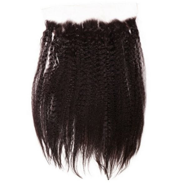 Frontal en dentelle droite crépue brésilienne