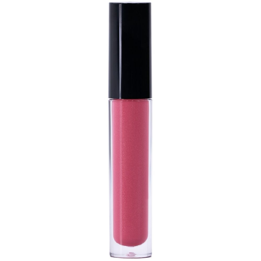 Brillo de labios con brillo rojo violeta