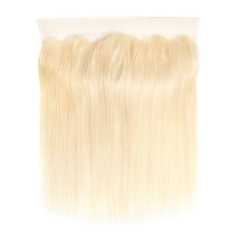 Frontal en dentelle droite blonde russe