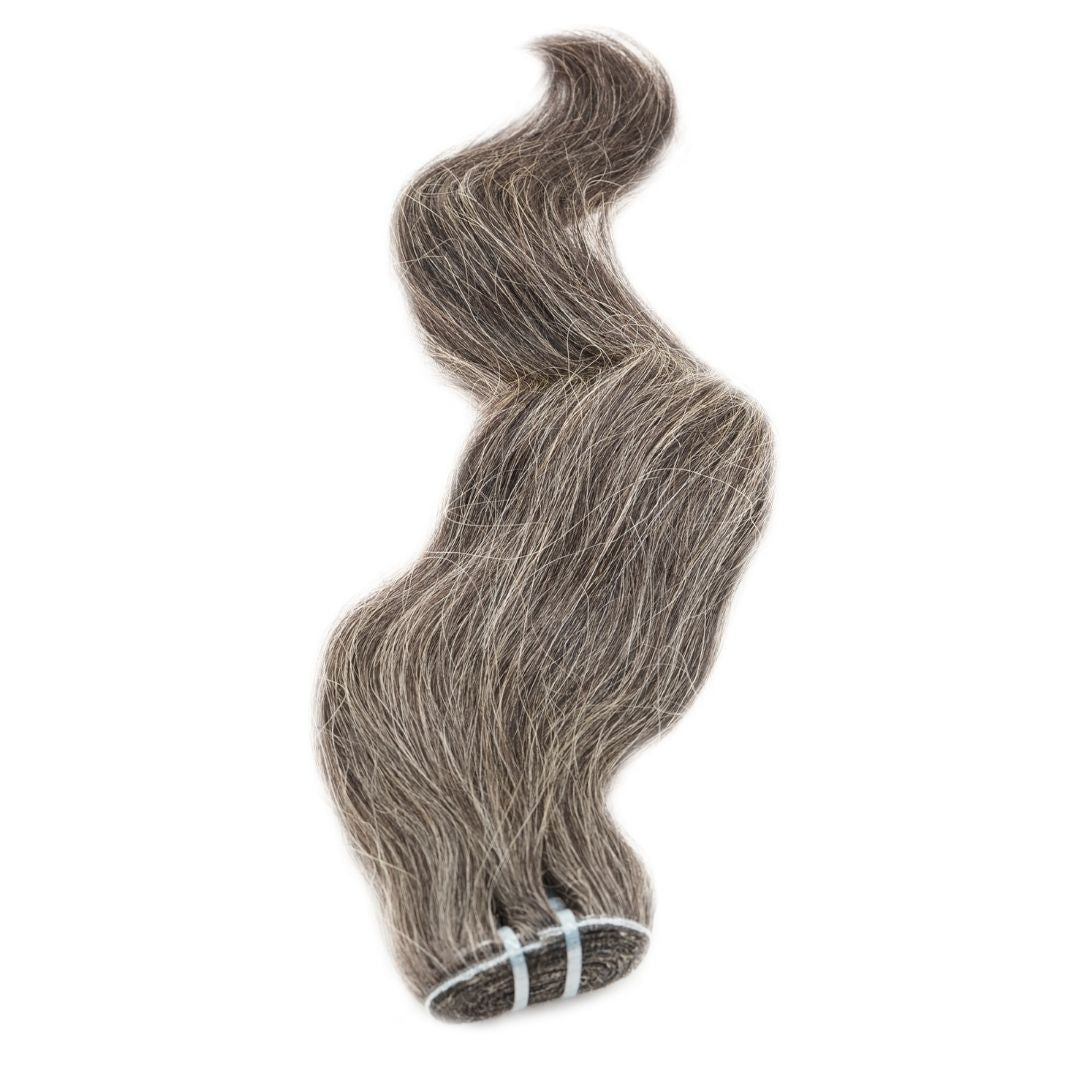 Extensiones de cabello gris natural vietnamita