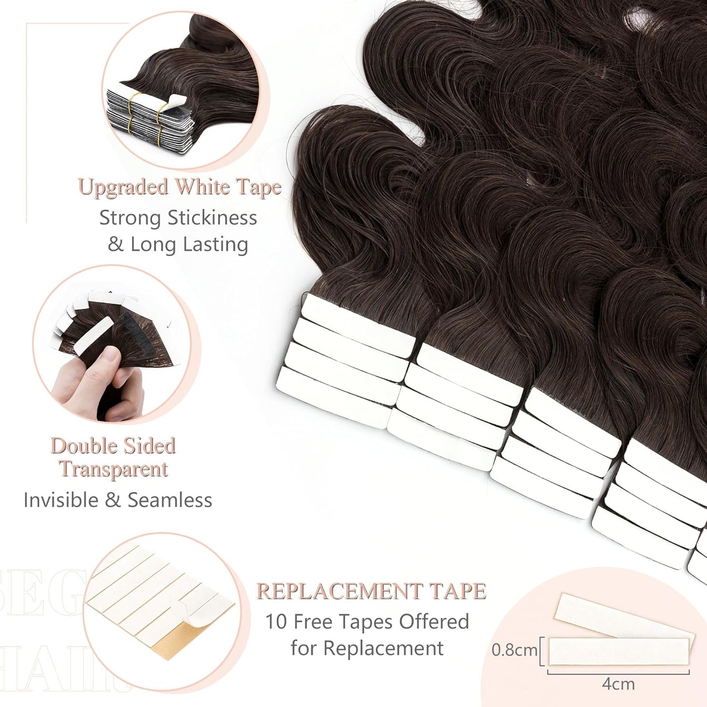 Body Wave Raw Tape-In Extensions