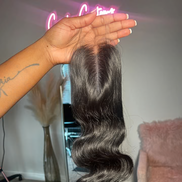 Brazilian Body Wave Transparent 2"x6" Closure