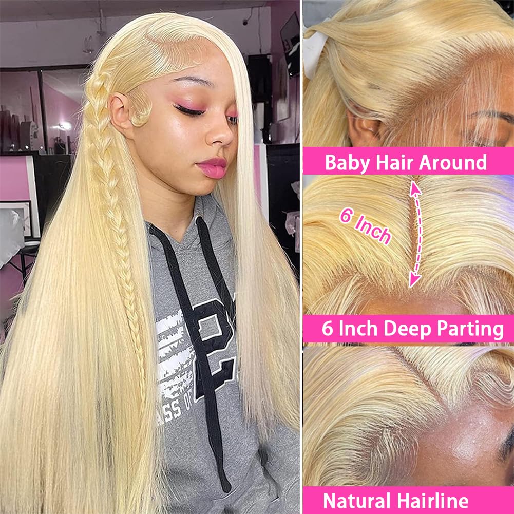 Brazilian Blonde Straight 13x4 Lace Front Wig